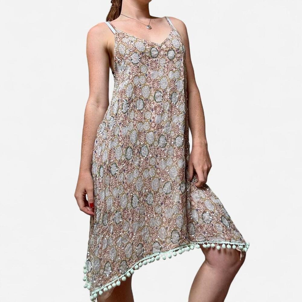 Boho euro sequined patterned sundress